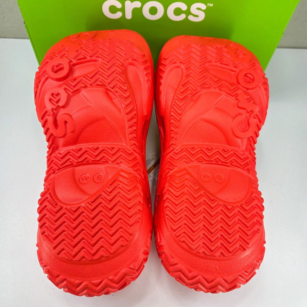 Crocs Women's Caged Clog Starfish Orange Sandals 211141-7AH Sz 6W - Picture 5 of 8